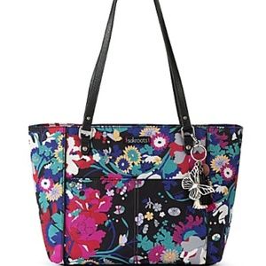 SAKROOTS Metro Black Flower Power Tote